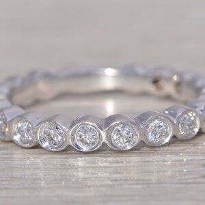 Gabriel & Co. Natural Diamond Eternity Band in White Gold